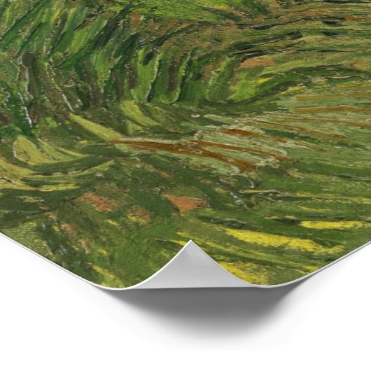 Van Gogh - tuin met butterflies Poster (Hoek)