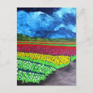 Van Gogh Tulip Field-Susan Payne-Trutna, kunstenaa Briefkaart