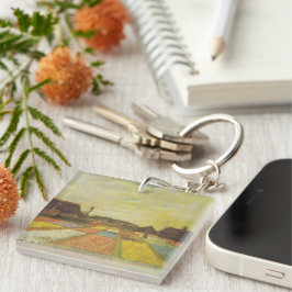 Van Gogh Tulp Velden Acryl Sleutelhanger Gift