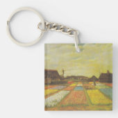 Van Gogh Tulp Velden Acryl Sleutelhanger Gift (voorkant)