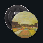 Van Gogh Tulp Velden Knop Fles Opener Gift<br><div class="desc">Van Gogh Tulpenvelden Knopopener Tulpenvelden, ook wel Bloemenperken in Nederland genoemd, is een olieverfschilderij van Vincent van Gogh uit 1883. Het werd geschonken aan de National Gallery of Art in Washington DC in 1983. Bulb Fields was Van Goghs eerste tuinschilderij, in olieverf op doek gemonteerd op hout. Het werd gemaakt...</div>