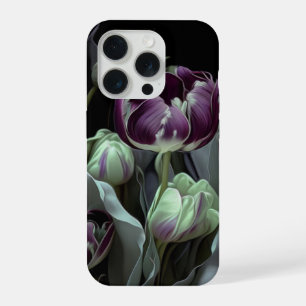 Van Gogh Tulpen, Diep paarse fantasierijke tuin iPhone 15 Pro Case