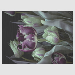 Van Gogh Tulpen, Diep paarse fantasierijke tuin Tissuepapier
