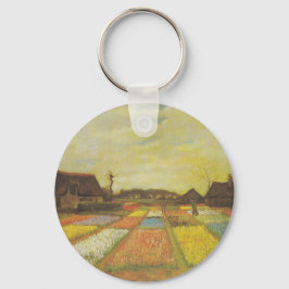 Van Gogh Tulpenvelden Dubbelzijdige Sleutelhanger