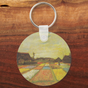 Van Gogh Tulpenvelden Dubbelzijdige Sleutelhanger