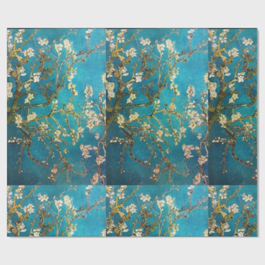 Van Gogh Turquoise Blossom Tree Cadeaupapier (Vlak)
