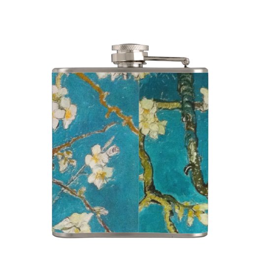  Van Gogh Turquoise Blossoming Tree Heupfles (Achterkant)