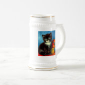 Van Gogh Tuxedo Cat Bierpul (Voorkant rechts)