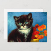 Van Gogh Tuxedo Cat Briefkaart (Voorkant / Achterkant)