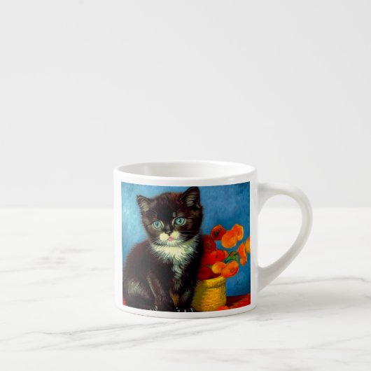 Van Gogh Tuxedo Cat Espresso Kop (Rechts)