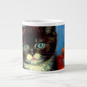 Van Gogh Tuxedo Cat Grote Koffiekop