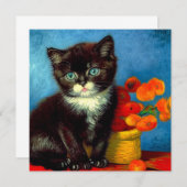 Van Gogh Tuxedo Cat Kaart (Voorkant / Achterkant)