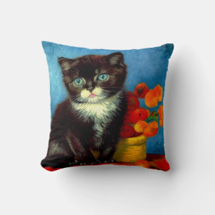 Van Gogh Tuxedo Cat Kussen