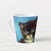 Van Gogh Tuxedo Cat Latte Mok (Linkerhoek)