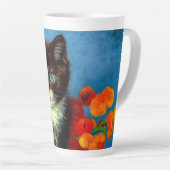 Van Gogh Tuxedo Cat Latte Mok (Rechterhoek)