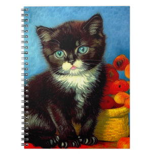 Van Gogh Tuxedo Cat Notitieboek