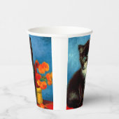 Van Gogh Tuxedo Cat Papieren Bekers (Rechts)