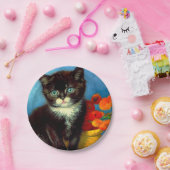 Van Gogh Tuxedo Cat Papieren Bordje (Feest)