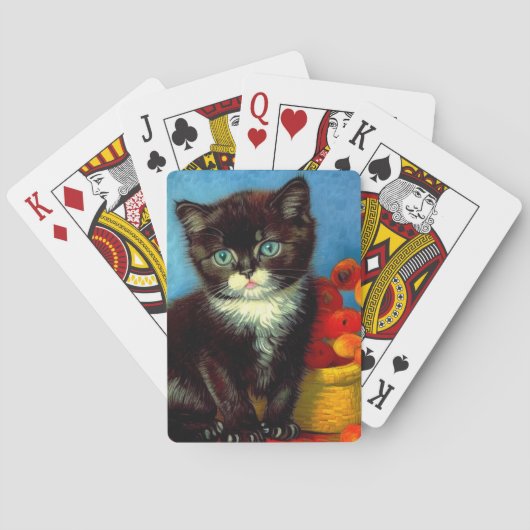 Van Gogh Tuxedo Cat Pokerkaarten (Achterkant)