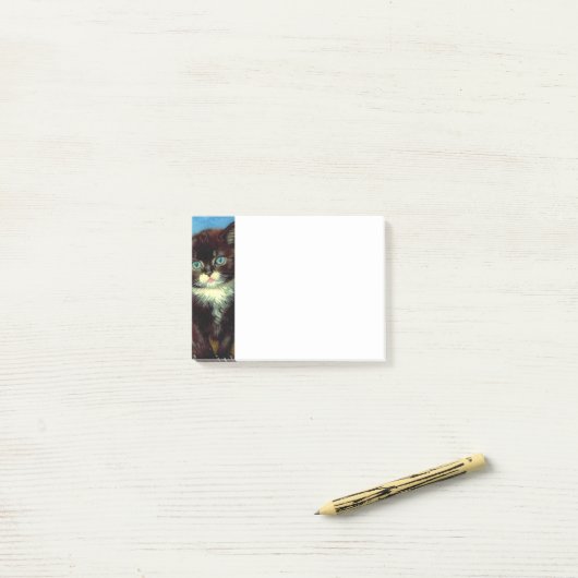 Van Gogh Tuxedo Cat Post-it® Notes (Op bureau)