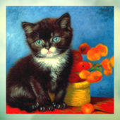 Van Gogh Tuxedo Cat Raamsticker (Vel 3)