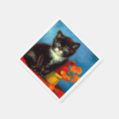 Van Gogh Tuxedo Cat Servet (Hoek)