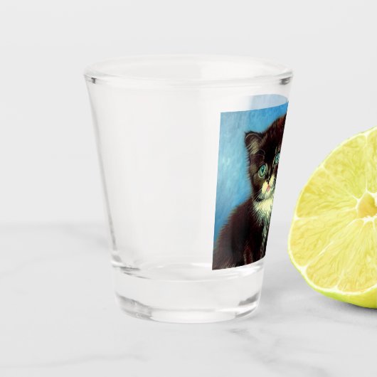 Van Gogh Tuxedo Cat Shot Glas (Links)