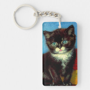Van Gogh Tuxedo Cat Sleutelhanger