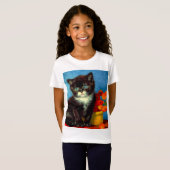 Van Gogh Tuxedo Cat T-shirt (Voorkant volledig)