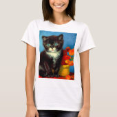 Van Gogh Tuxedo Cat T-shirt (Voorkant)