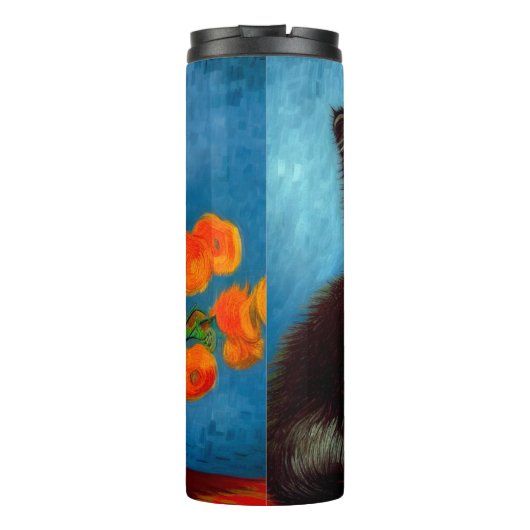 Van Gogh Tuxedo Cat Thermosbeker (Achterkant)