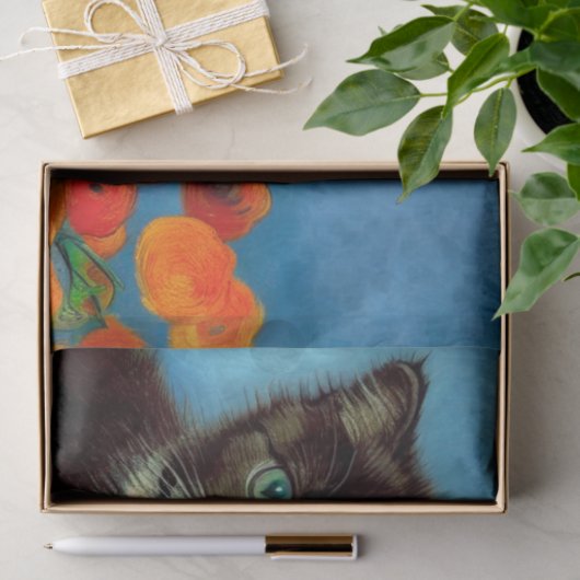 Van Gogh Tuxedo Cat Tissuepapier (Geschenk)