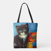 Van Gogh Tuxedo Cat Tote Bag (Achterkant)