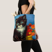 Van Gogh Tuxedo Cat Tote Bag (Dichtbij)