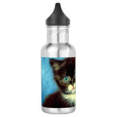 Van Gogh Tuxedo Cat Waterfles (Links)