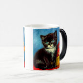 Van Gogh Tuxedo Kat Magische Mok (Voorkant rechts)