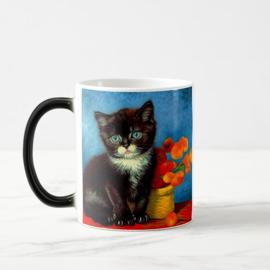 Van Gogh Tuxedo Kat Magische Mok (Links)