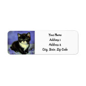 Van Gogh Tuxedo Kitten Etiket (Voorkant)