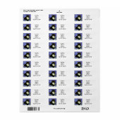 Van Gogh Tuxedo Kitten Etiket (Full Sheet)