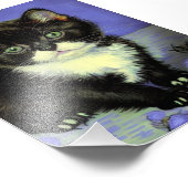 Van Gogh Tuxedo Kitten Foto Afdruk (Hoek)