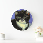 Van Gogh Tuxedo Kitten Grote Klok (Huis)
