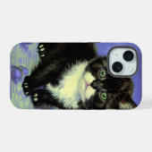 Van Gogh Tuxedo Kitten iPhone 15 Case (Achterkant horizontaal)