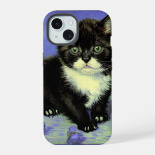 Van Gogh Tuxedo Kitten iPhone 15 Case