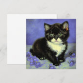 Van Gogh Tuxedo Kitten Kaart (Voorkant / Achterkant)