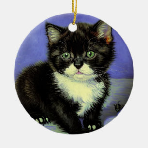 Van Gogh Tuxedo Kitten Keramisch Ornament