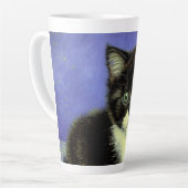 Van Gogh Tuxedo Kitten Latte Mok (Linkerhoek)