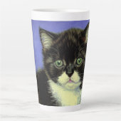Van Gogh Tuxedo Kitten Latte Mok (Voorkant)