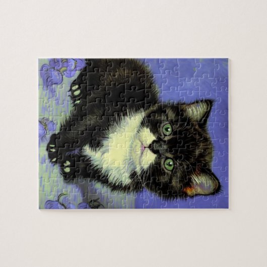 Van Gogh Tuxedo Kitten Legpuzzel (Horizontaal)