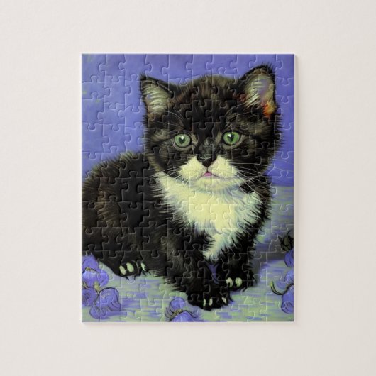 Van Gogh Tuxedo Kitten Legpuzzel (Verticaal)