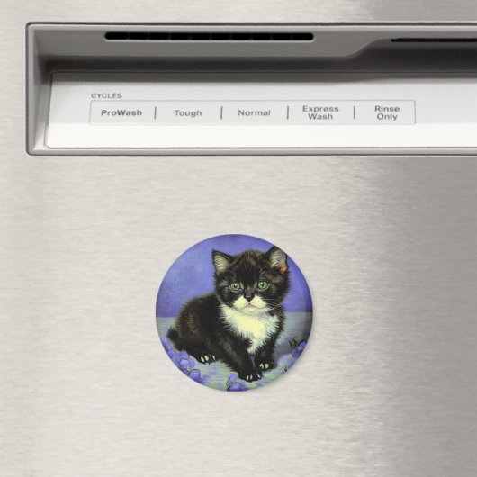 Van Gogh Tuxedo Kitten Magneet (Insitu (Vaatwasser))